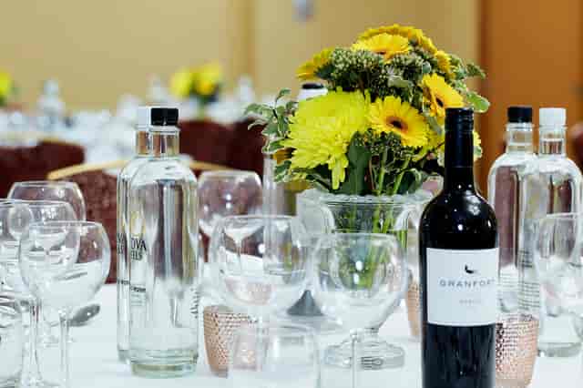 Elegant dining table setup for corporate event at Edward and Charles Suites, The Rembrandt.