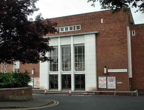 Spacious Brierley Hill Civic Hall, ideal for conferences and exhibitions with natural light.