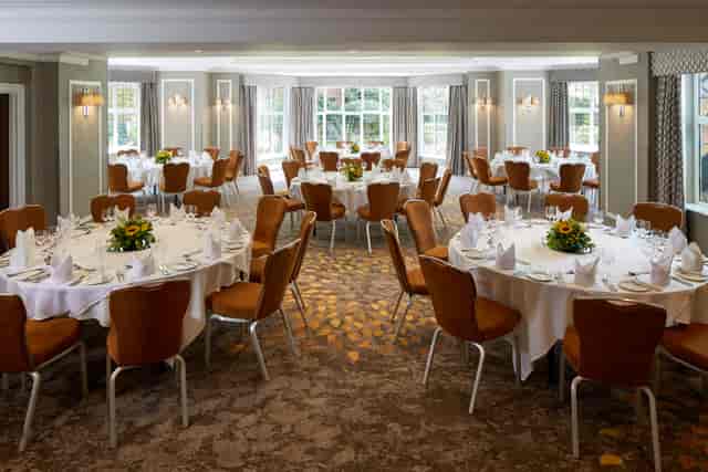 Bulstrode Suite banquet room with elegant decor for corporate events and gatherings.