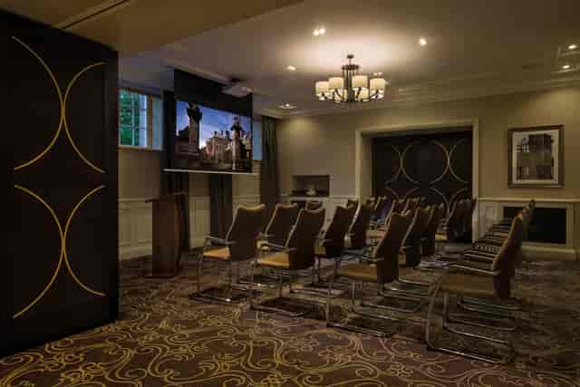 Meeting room at Crathorne Hall Hotel, ideal for corporate events and workshops.