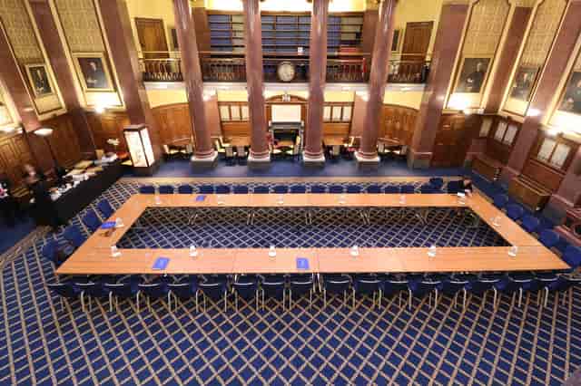 Elegant boardroom, The Reading Room, London - executive meeting, formal dinner