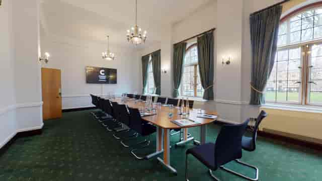 Abbey Room in Church House Westminster, ideal for corporate meetings with elegant decor.