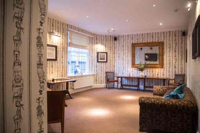 Elegant Navarino Room at Admiral Codrington, perfect for meetings and receptions.
