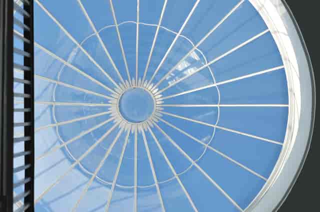 Dining Room in Clissold House with radial skylight, perfect for events and meetings.