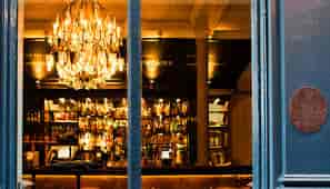 Sophisticated bar at The Hide: intimate event venue for luxury networking and evening receptions.