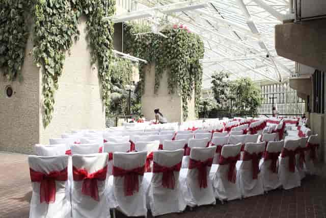 Barbican Conservatory wedding ceremony, greenery, intimate event