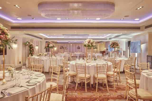 Elegant Westminster Suite at Sofitel London, perfect for weddings and formal events.