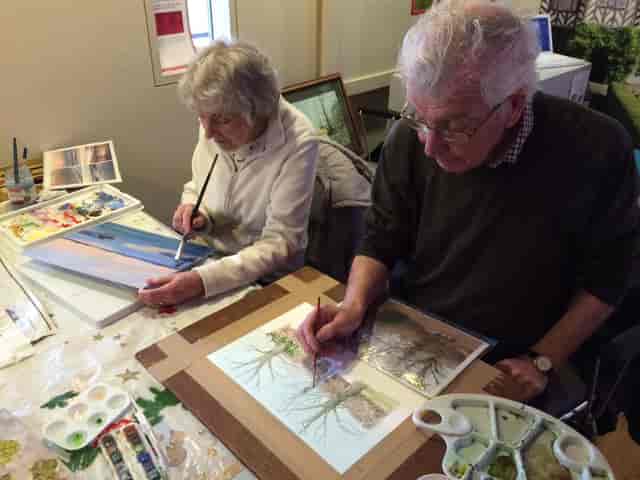 Creative painting workshop at Blakesley Hall for team-building and community events.