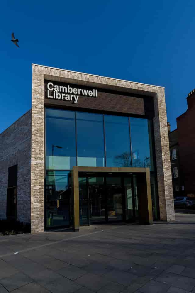 Camberwell Library Meeting Room 3 with glass entrance, ideal for workshops and events.