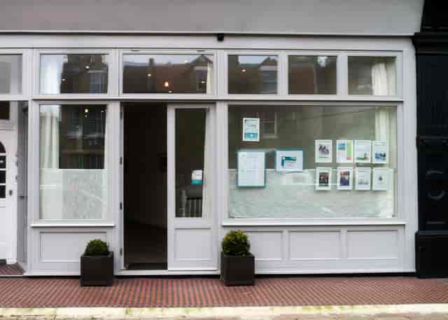 Modern venue with large windows for meetings and events in Furzedown.