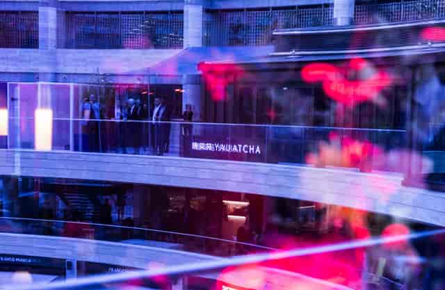 Vibrant Roof Terrace at Yauatcha City, ideal for dynamic conferences and social events.