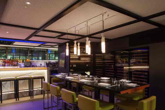Modern dining space at Yauatcha City, ideal for intimate meetings and corporate events.