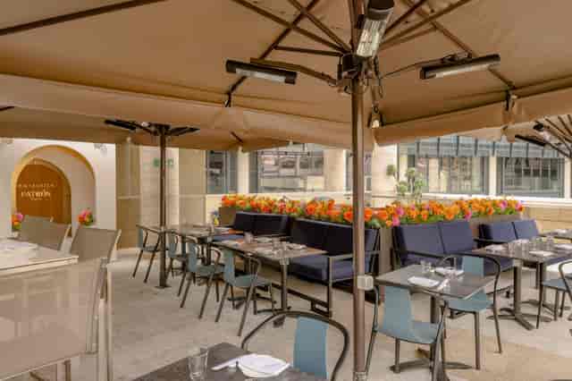 Yauatcha City outdoor terrace for upscale private dining and corporate networking events.