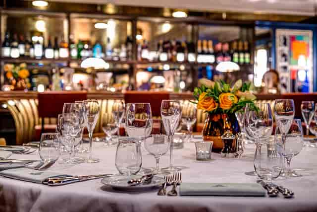 Elegant dining table in The Blake Room, perfect for upscale events and corporate dinners.