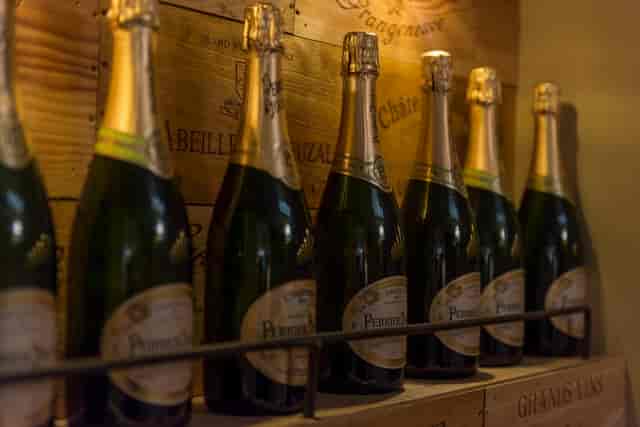 Elegant champagne display at Cafe Rouge Leamington Spa for upscale events.