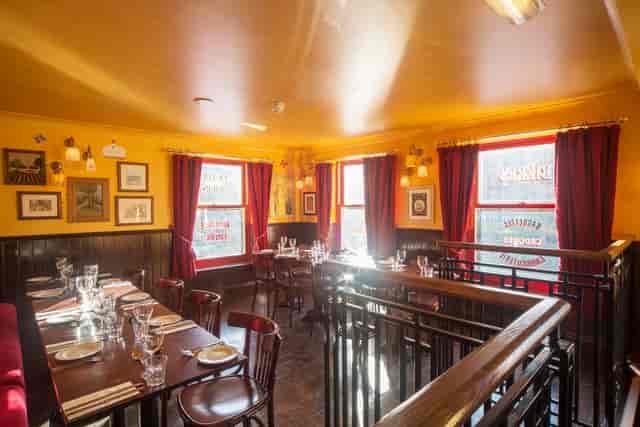 Downstairs Private Room at Cafe Rouge Durham, cozy dining space for events and gatherings.
