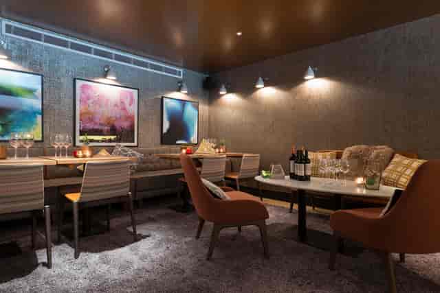 Stylish event space at The Refinery, ideal for networking and cocktail receptions.