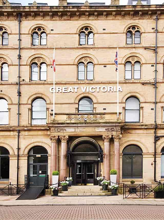 Lanchester Suite at Great Victoria Hotel, elegant venue for conferences and weddings.