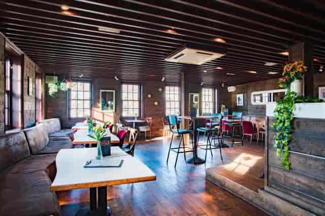 Main Function Room at The Treehouse, rustic venue for networking events and workshops.