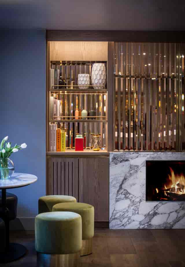 Elegant Long Room in The Marylebone, ideal for intimate meetings and networking events.