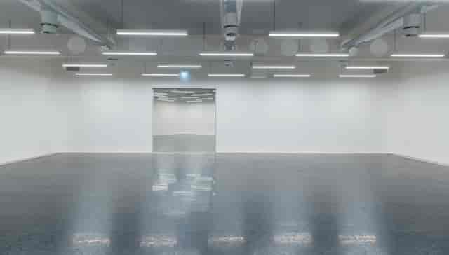 Spacious, well-lit Studio 3 event space for workshops and presentations.