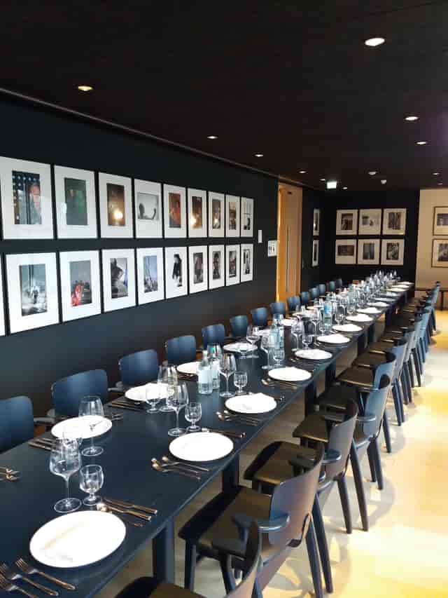 Elegant dining setup at Design Museum for formal events and networking.