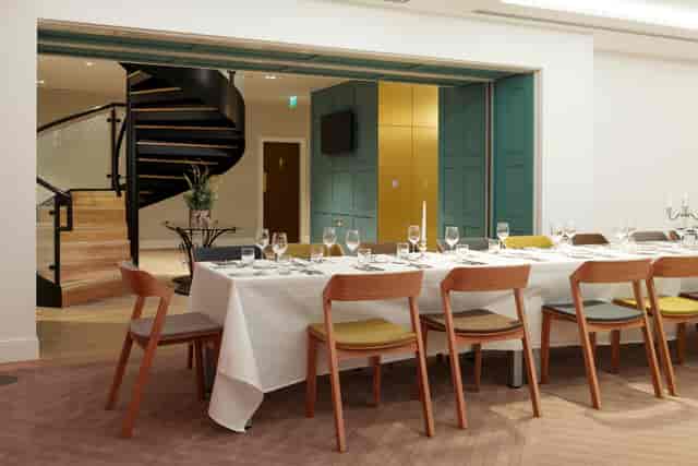 Elegant dining space in The Great Hall, ideal for corporate events and private dinners.