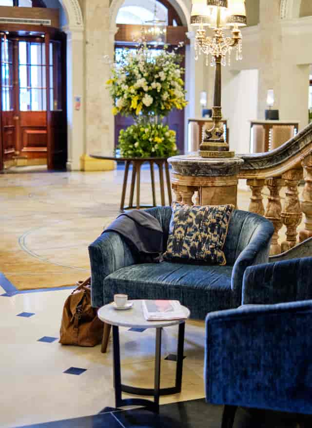 Stylish lounge in The Ghan Boardroom, ideal for networking and informal meetings.