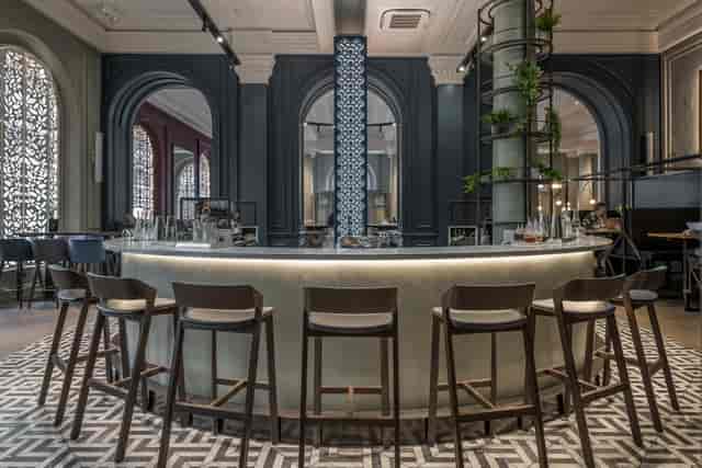 Stylish bar at The Soak, Clermont Victoria, ideal for networking events and gatherings.