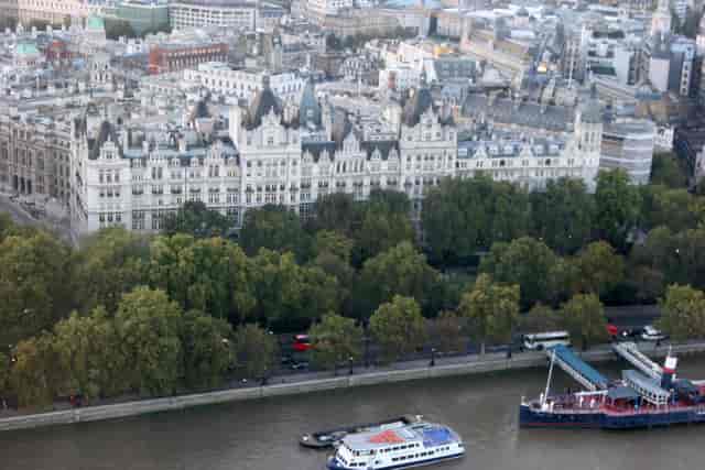 Aerial view of The Waterloo Suite, a riverside venue for weddings and corporate events.