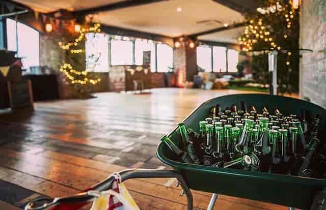 Stylish event space with rustic charm in Altitude London, perfect for corporate functions.