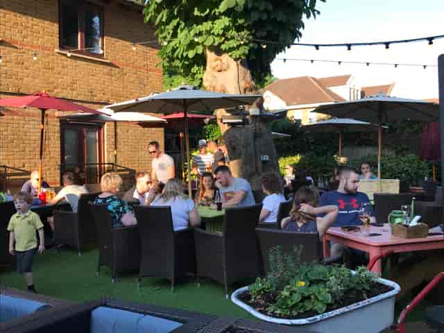 Lounge Garden patio with bistro seating for casual corporate breakout and networking events.