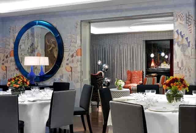 Indigo Room at The Soho Hotel, elegant event space for upscale gatherings and receptions.