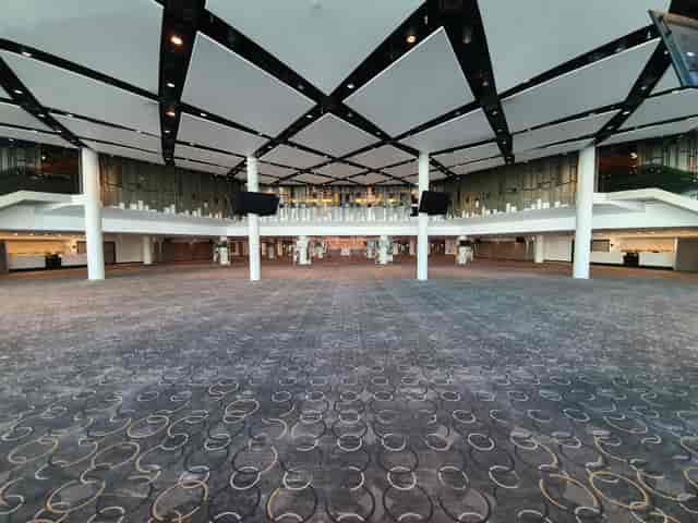 Bobby Moore Room at Wembley Stadium, spacious venue for conferences and galas.