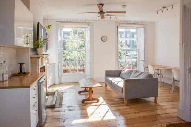 Bright, airy office space for intimate meetings and brainstorming sessions.