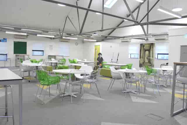 Open space kitchenette at Ada National College, ideal for meetings and events.