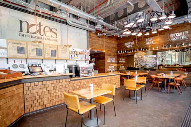 Modern coffee bar in Notes Victoria, perfect for networking events and casual meetings.