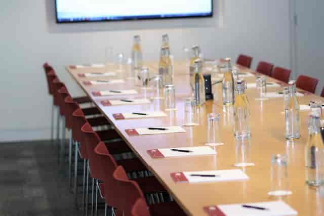 Bastwick Suite meeting room with long table setup for productive corporate events.