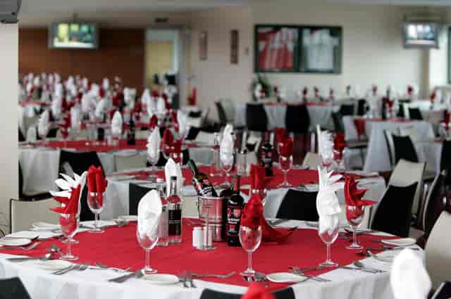 Olympic Suite at Leyton Orient FC, elegant dining space for corporate events.