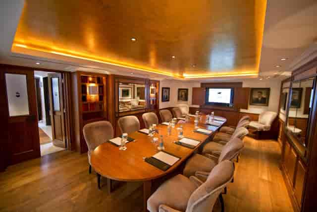 Sophisticated boardroom at St. James's Hotel, ideal for corporate meetings and events.