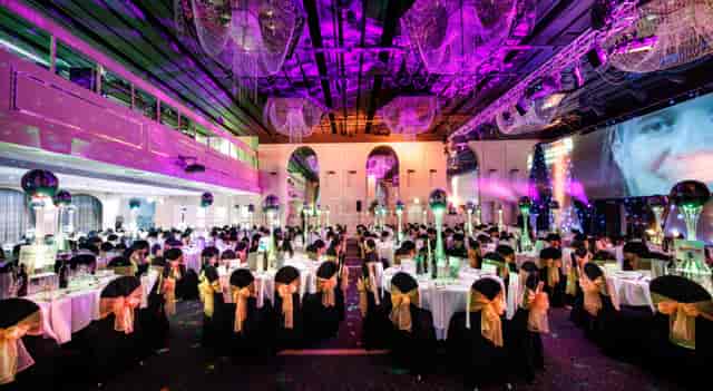 Elegant banquet hall at Mercure Manchester, ideal for upscale events and corporate functions.