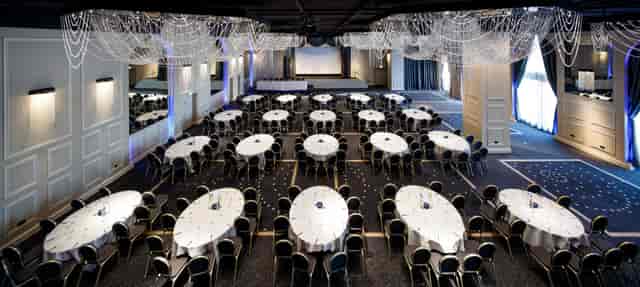 International Suite at Mercure Manchester, elegant event space for conferences and banquets.
