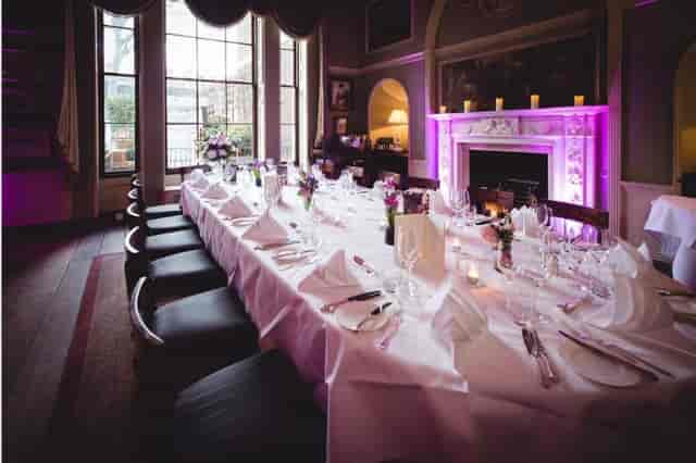 Elegant dining table at The Asylum, perfect for formal events and galas.
