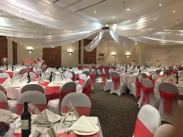 Desoutter Suite banquet hall at Sofitel London Gatwick, ideal for weddings and events.