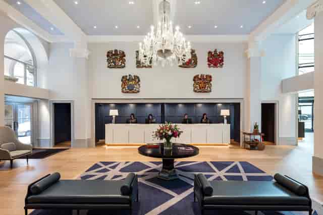 Private Room 5 at The Edwardian Manchester, elegant hotel lobby for meetings and events.