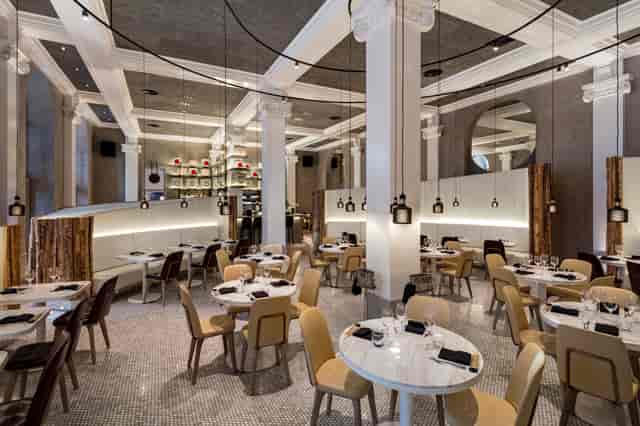 Modern restaurant interior at The Edwardian Manchester, perfect for events and meetings.