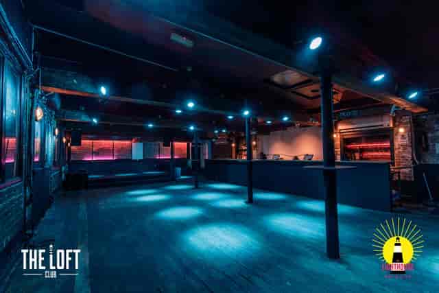 DJ booth and dance floor setup