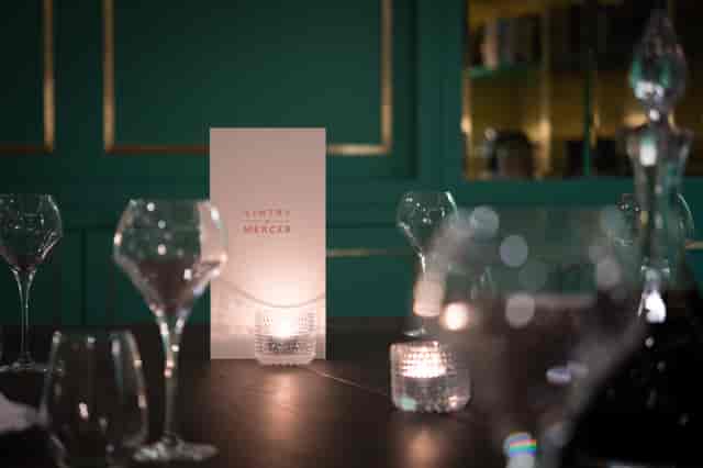 Elegant table setting in The Library, Vintry and Mercer Hotel for upscale events.