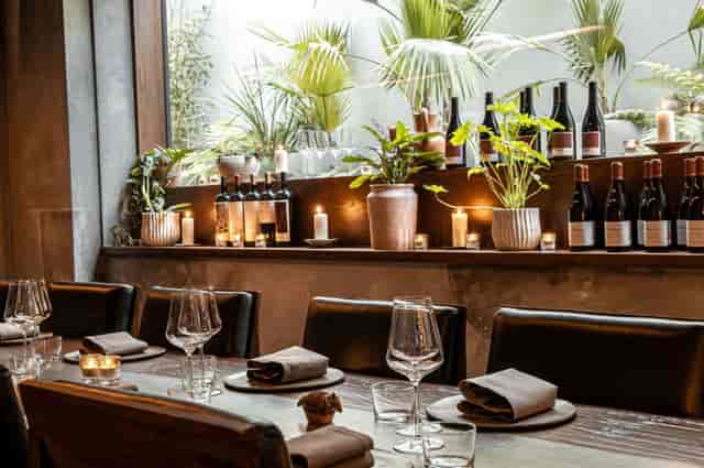 Elegant Chef's Table setup for intimate gatherings and upscale wine tasting events.