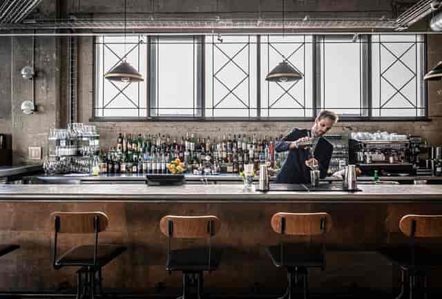 Sleek bar at Bread Street Kitchen, ideal for events and networking gatherings.
